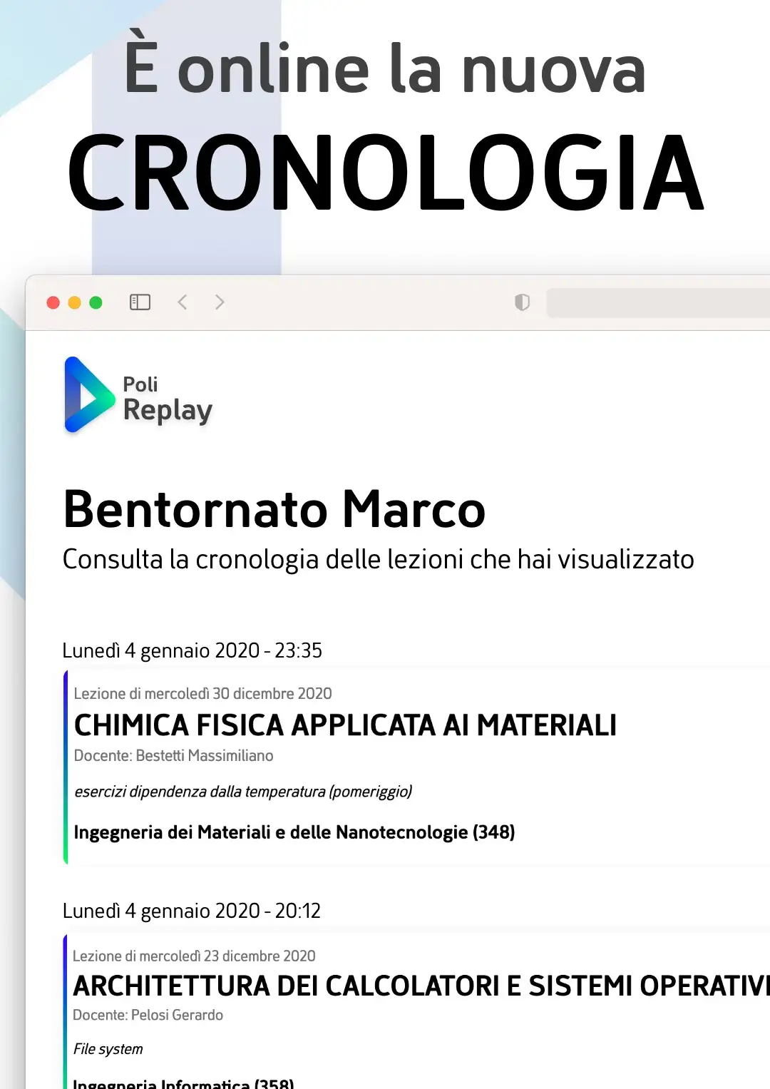 PoliReplay - History UI in Website